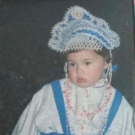 The picture of Cristina Kovani during her childhood.